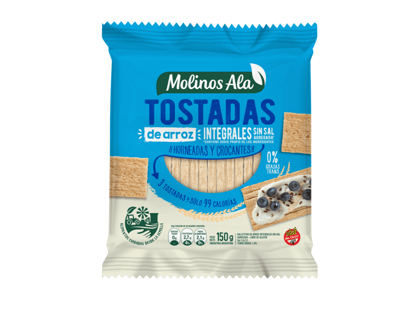 TOSTADAS DE ARROZ INTEGRALES SIN SAL