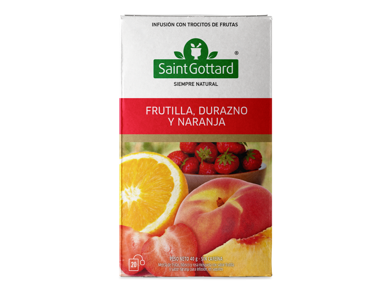 Frutilla, Durazno y Naranja SG x 20