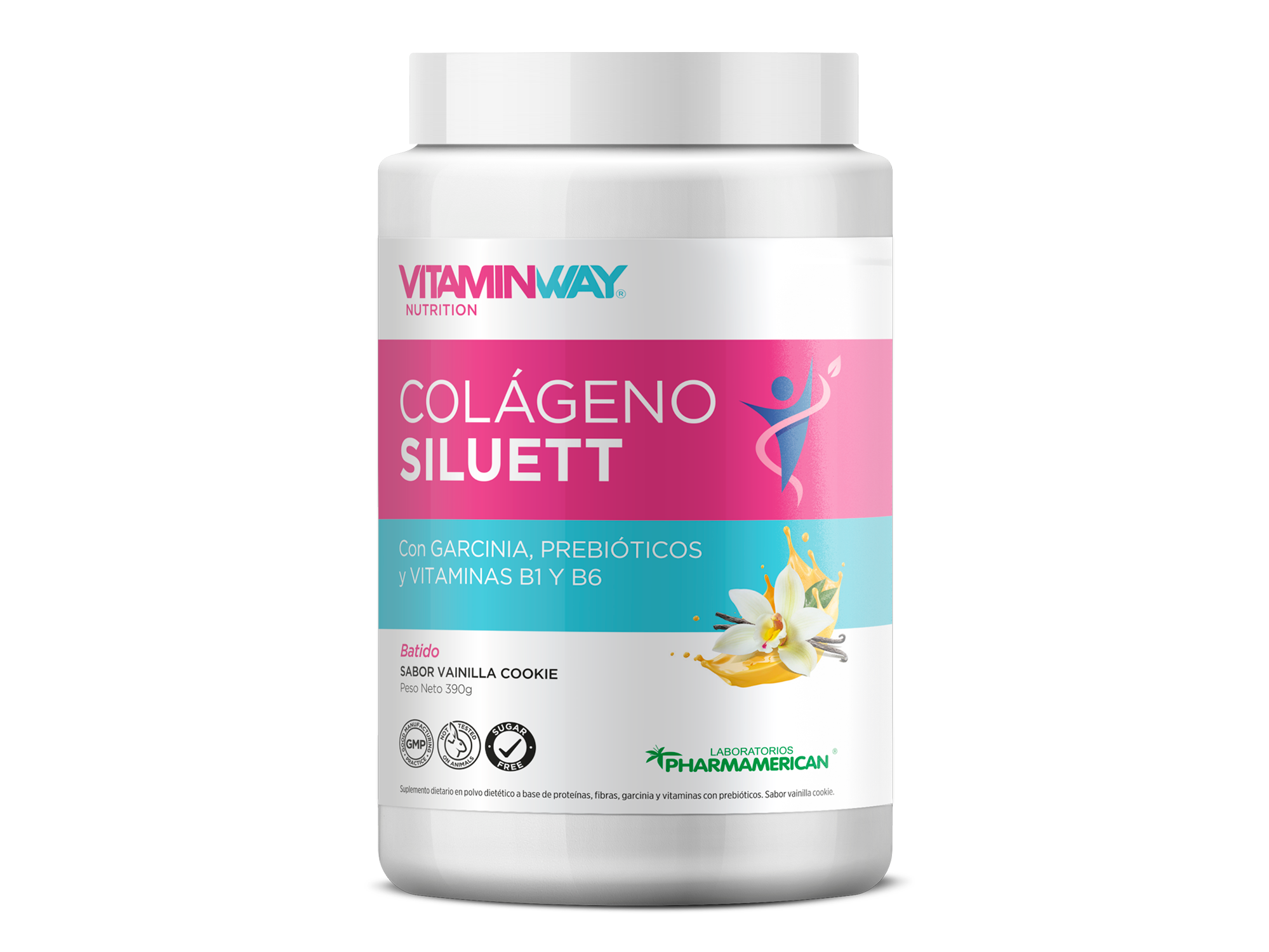 COLAGENO SILUETTE SABOR VAINILLA COOKIE X 390 GRS