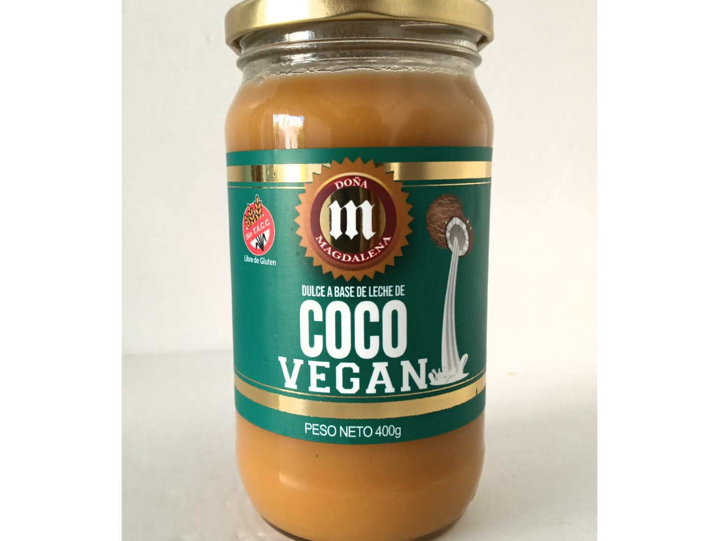 DULCE DE LECHE DE COCO  VEGANO "DOÑA MAGNALENA" X 400GRS