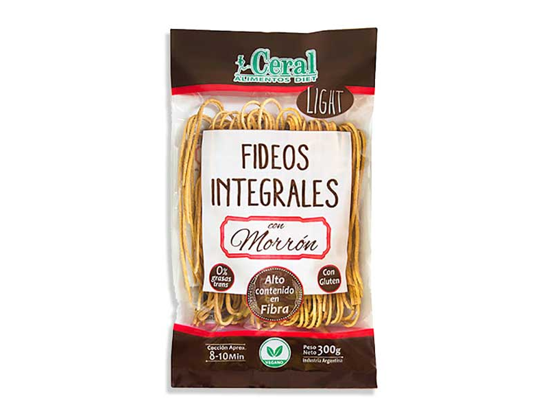 FIDEOS INTEGRAL MORRON X 300GR "CEREAL"