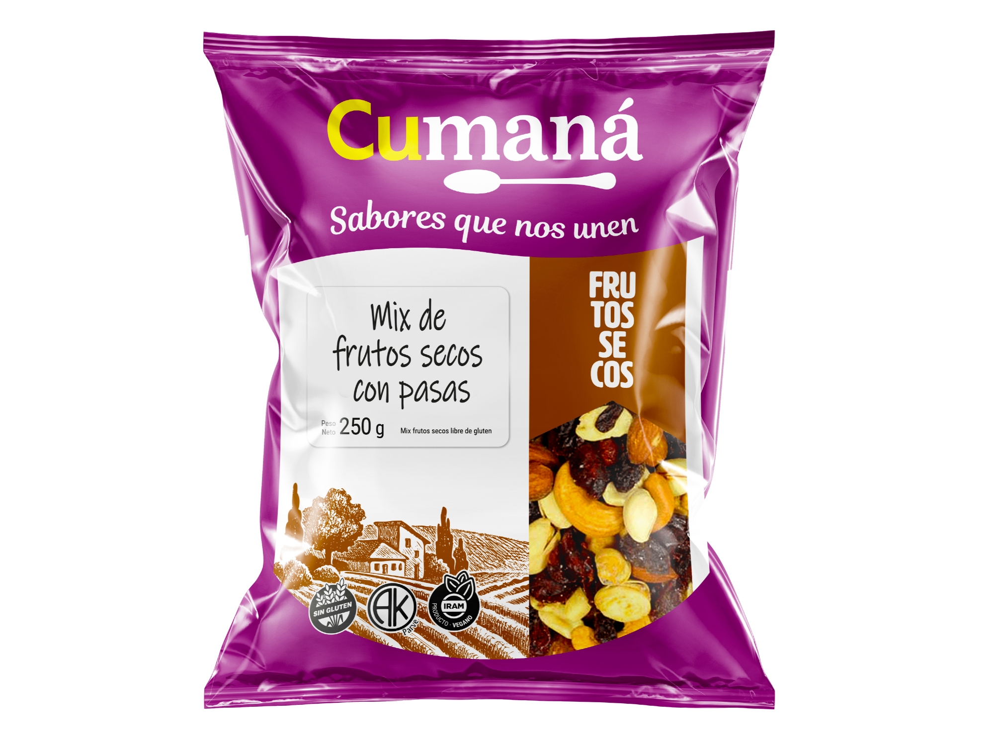 MIX FRUTOS SECOS CON PASAS X 250 GRS CUMANA