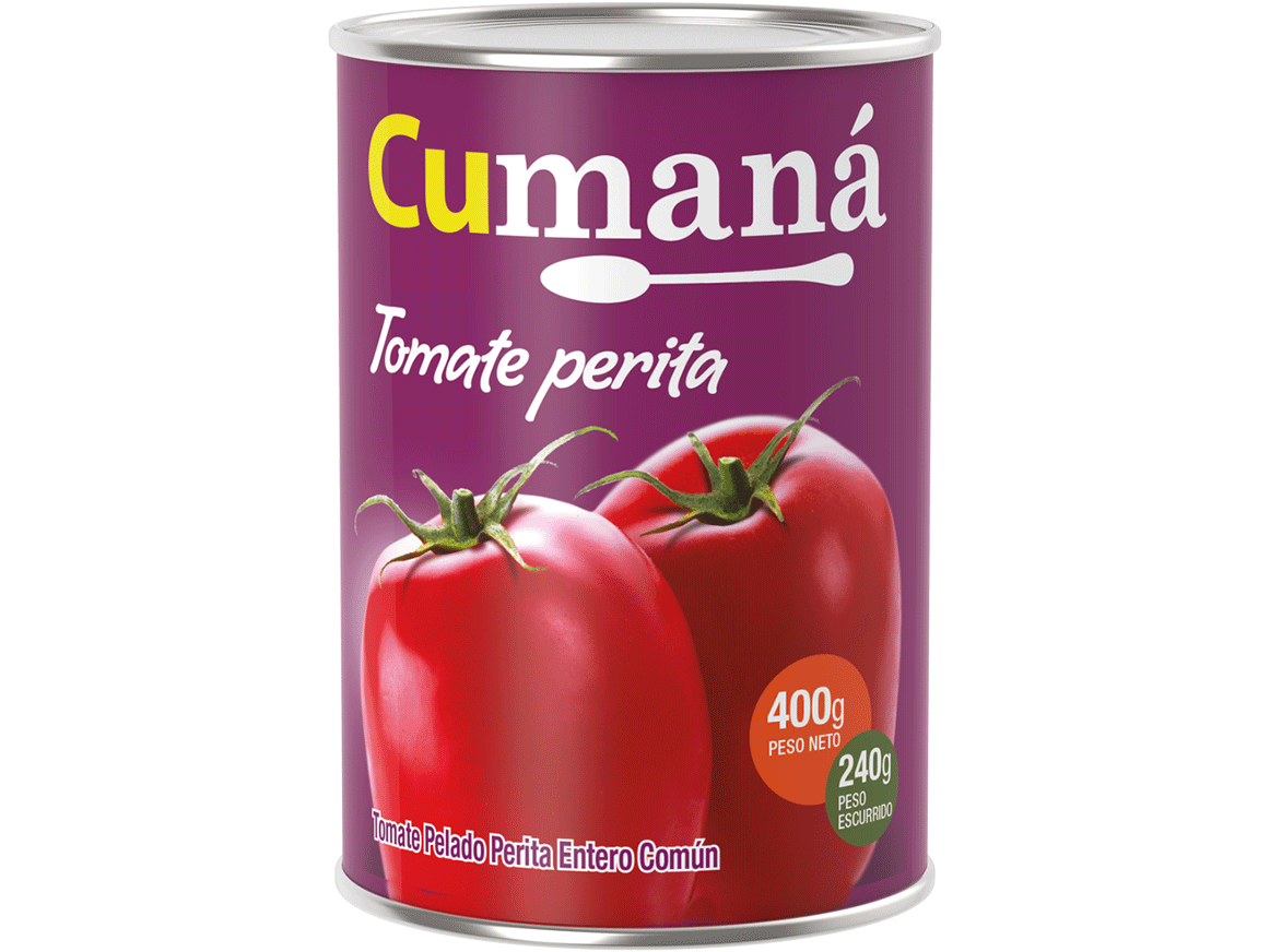 TOMATE PERITA ENTERO LATA CUMANA X 400 GR