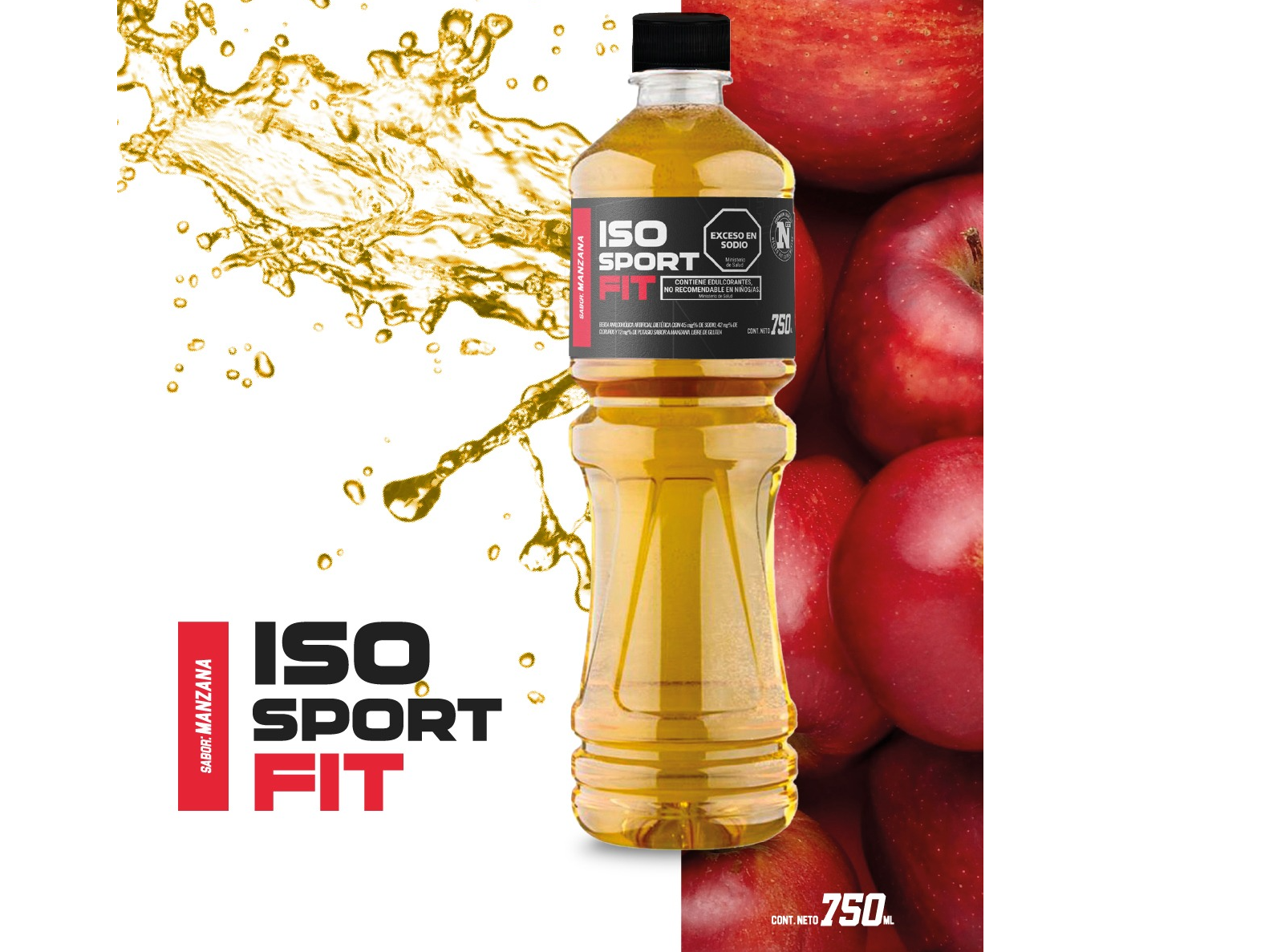 AGUA ISOTONICA MANZANA PACK 6UNID