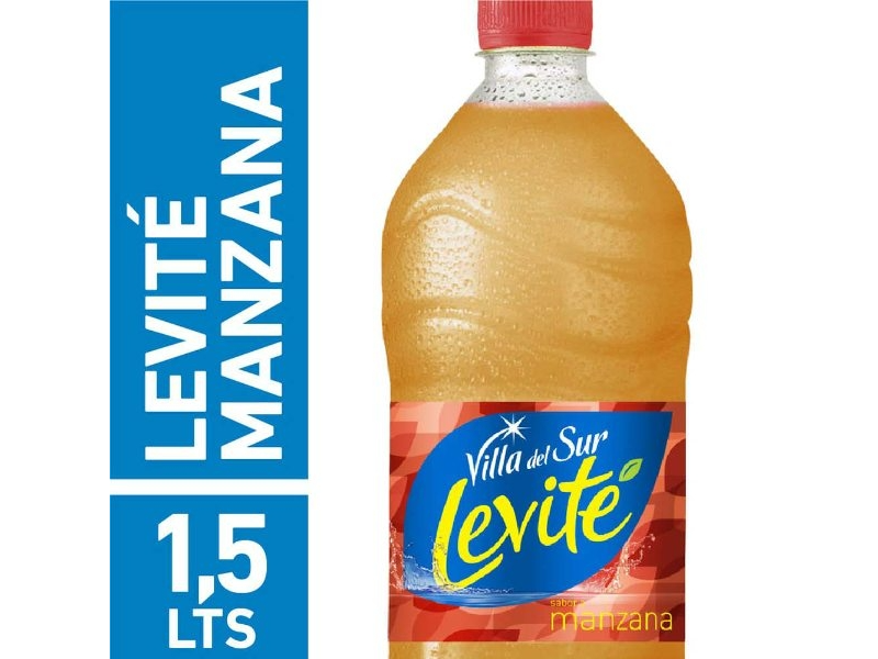 AGUA SABORIZADA VILLA DEL SUR LEVITE MANZANA BOTELLA X 1.500 CC.