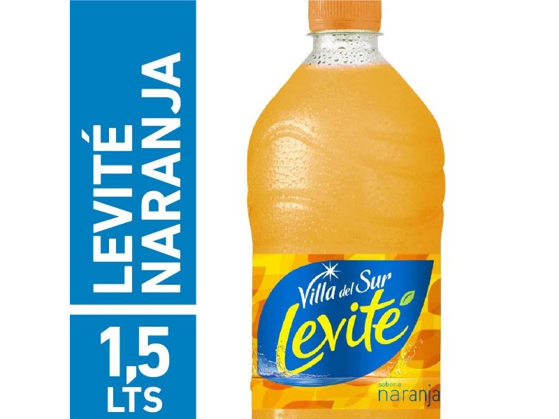 AGUA SABORIZADA VILLA DEL SUR LEVITE NARANJA BOTELLA X 1.500 CC.