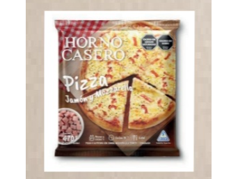 PIZZA HORNO CASERO CON JAMON CONGELADA para concinar