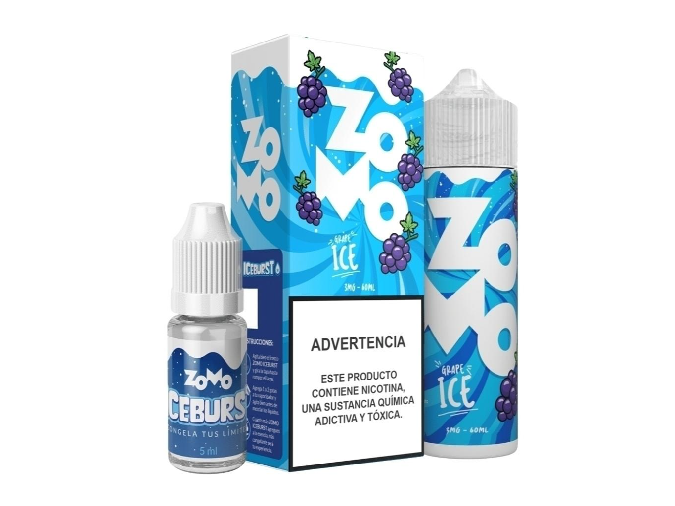 JUICE ZOMO GRAPE ICE 60ML 3MG