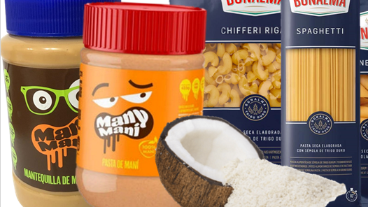 ACEITE COCO - MANTEQUILLA MANI- CARNE SOYA