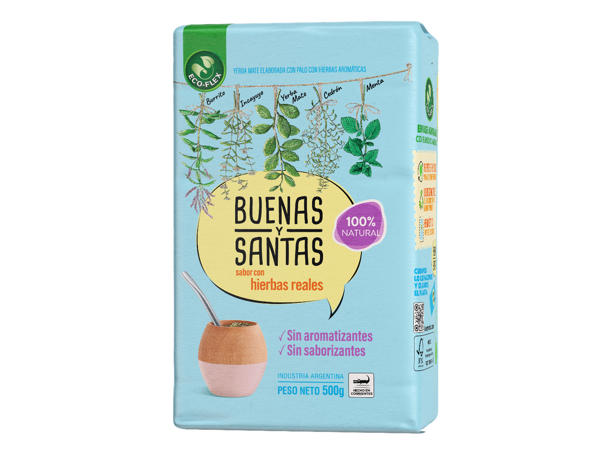 YERBA MATE "BUENAS Y SANTAS " 500 GRS