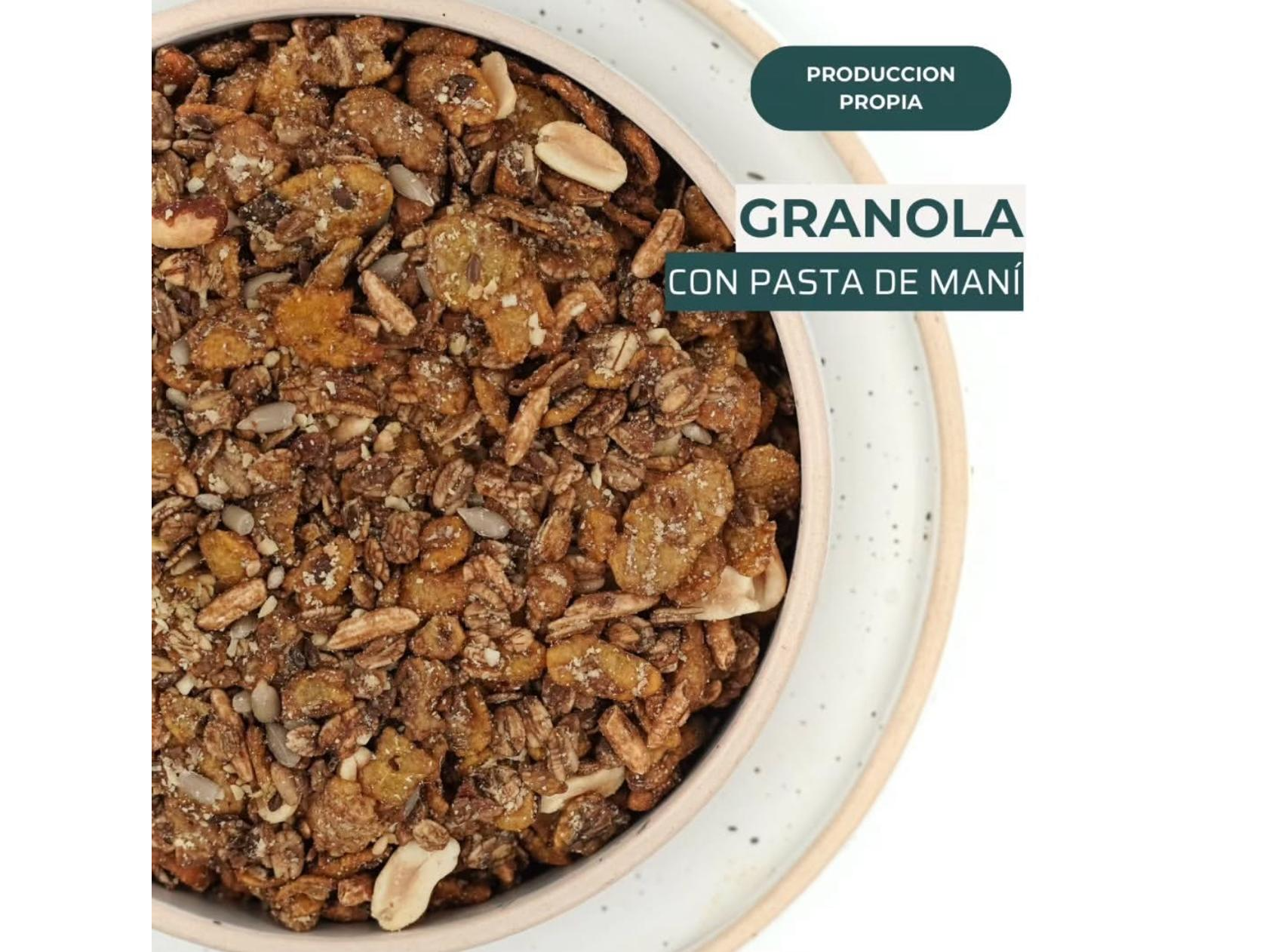 GRANOLA CON PASTA DE MANI