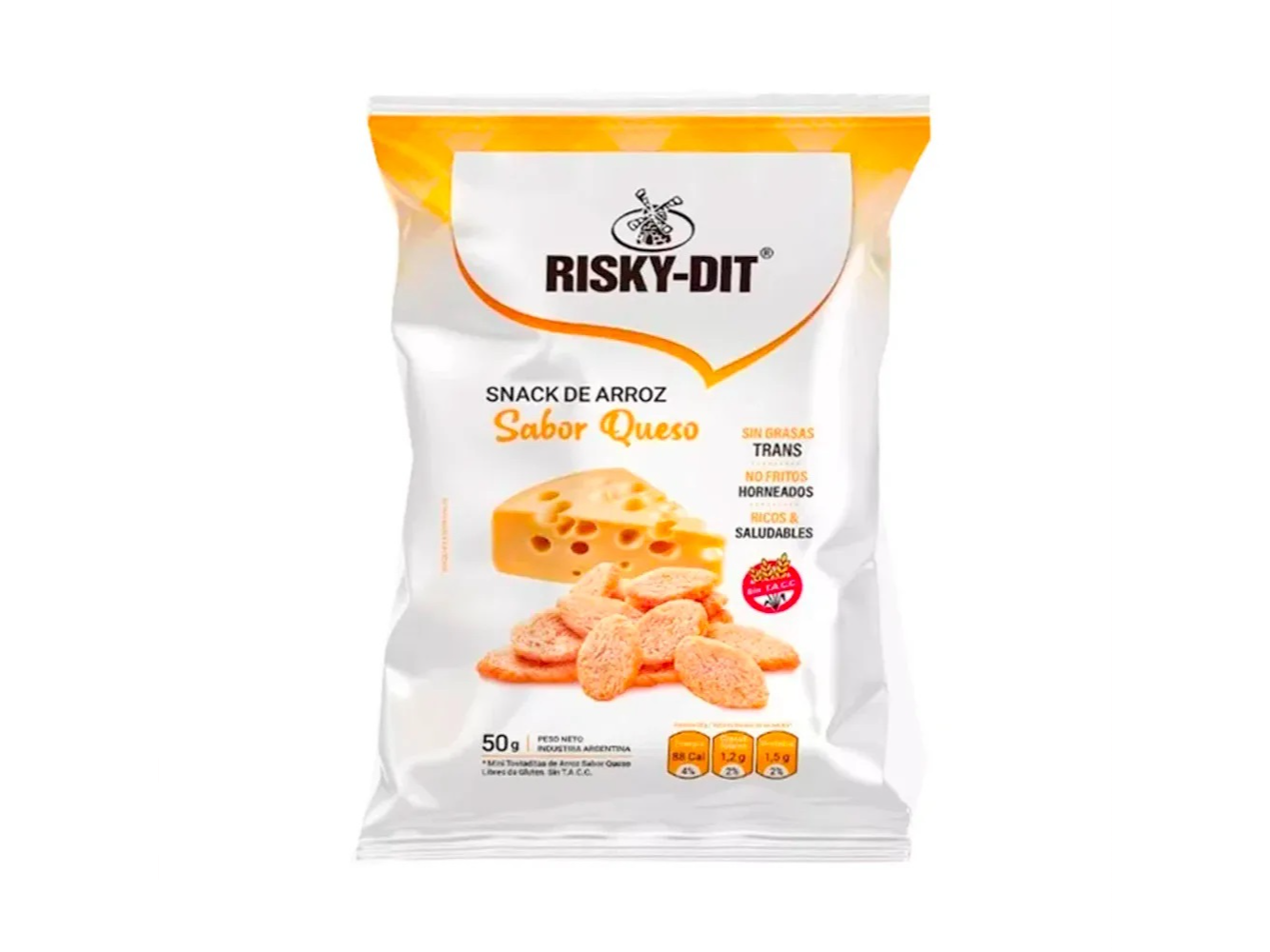 SNACK DE ARROZ SABOR QUESO X50G RISKI-DIT