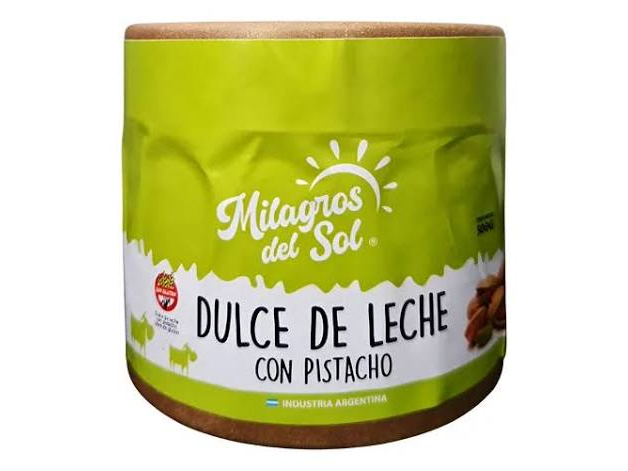 Dulce De Leche Con Pistacho 500g Milagros Del Sol