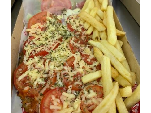 MILANESA NAPOLITANA CON PAPAS FRITAS