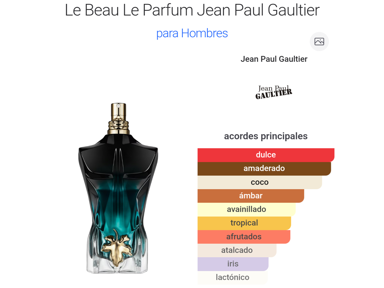 Jean Paul Gaultier Le beau Le Parfum Intense 125 ml.