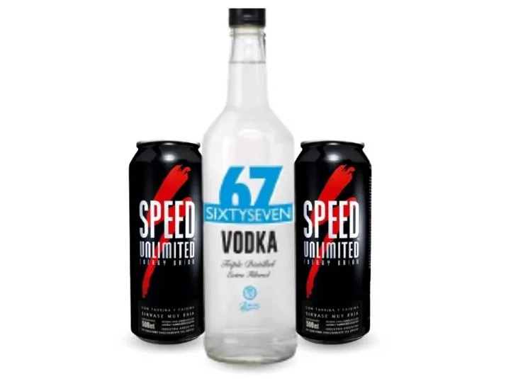VODKA 67 SABORIZADO + 2 SPEED XL