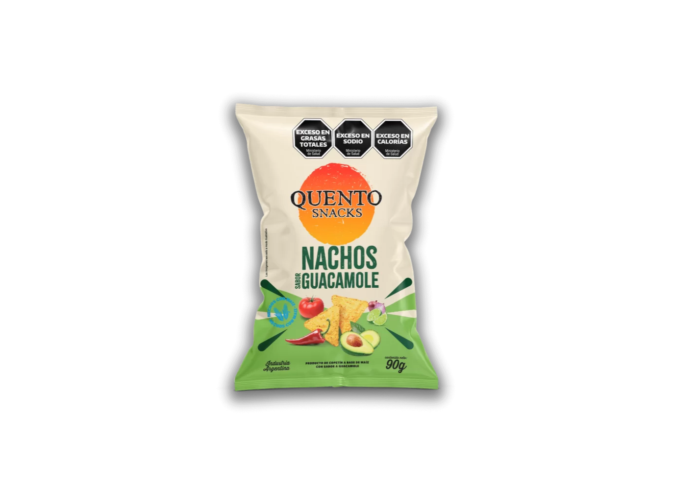 NACHOS CON GUACAMOLE 90GR