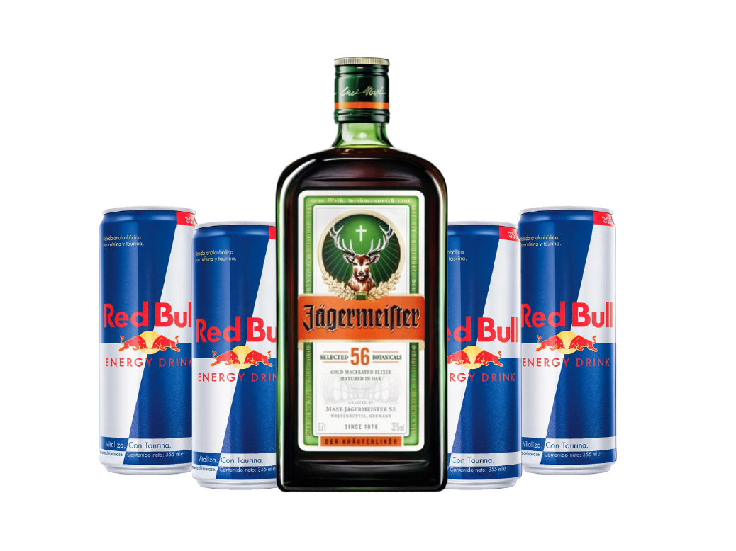 JAGERMEISTER 750ML + 4 RED BULL
