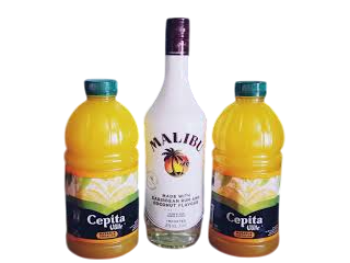 MALIBU 750ML + 2 JUGOS CEPITAS 1L
