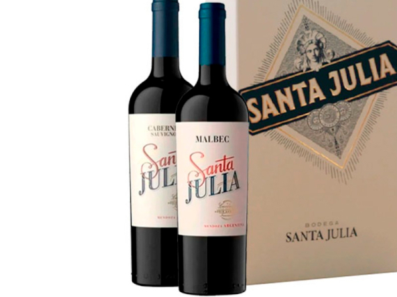 2 VINOS SANTA JULIA MALBEC 750ML