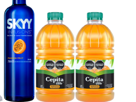 SKYY SAB + 2 JUGOS CEPITAS