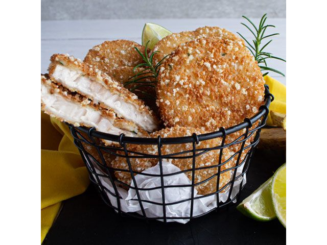 Medallón de merluza crocante