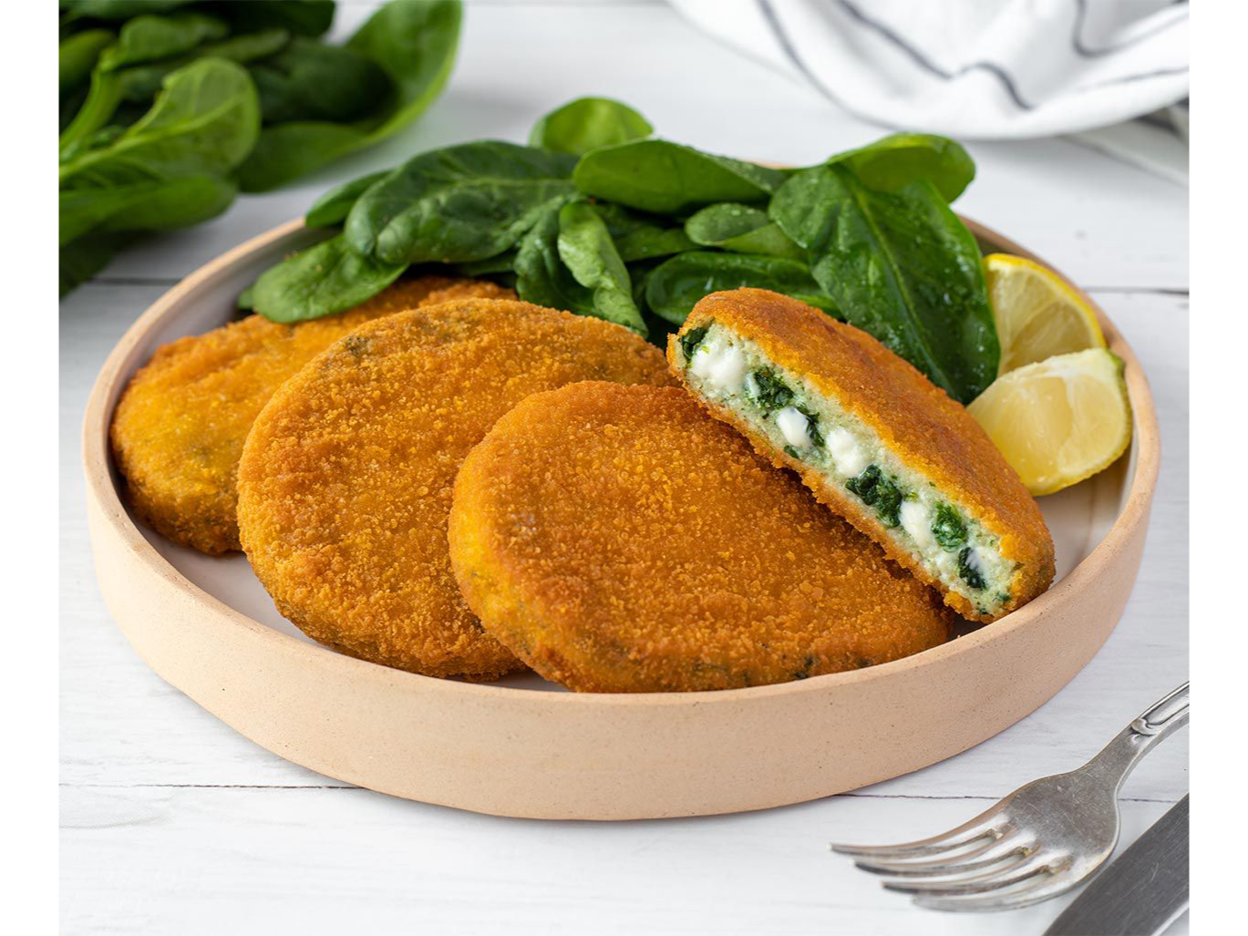 Medallón de merluza con espinaca