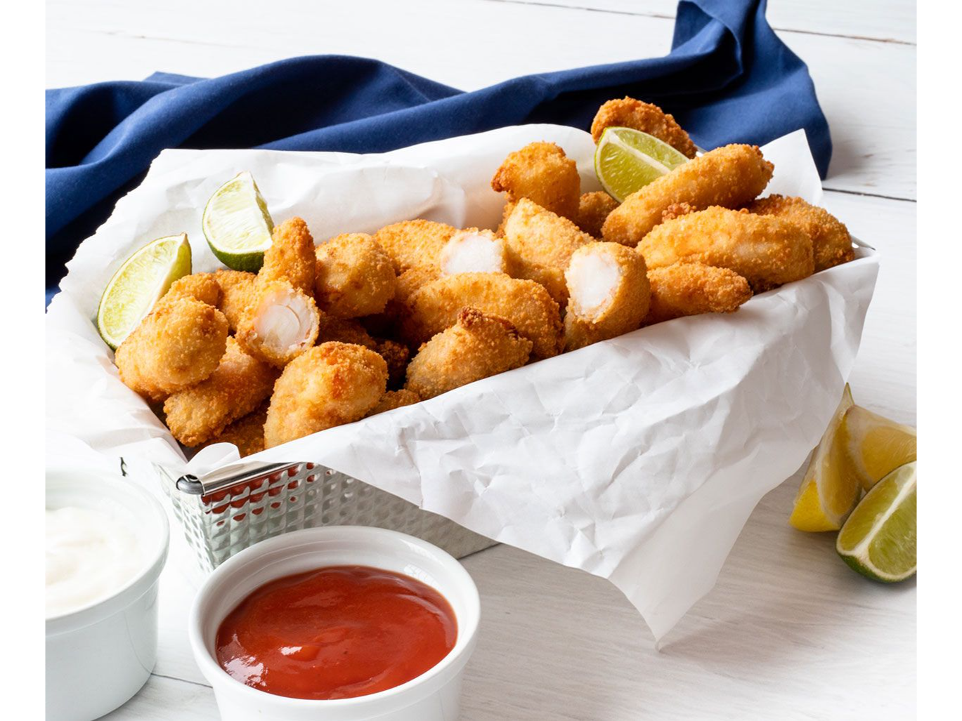 Langostinos rebozados