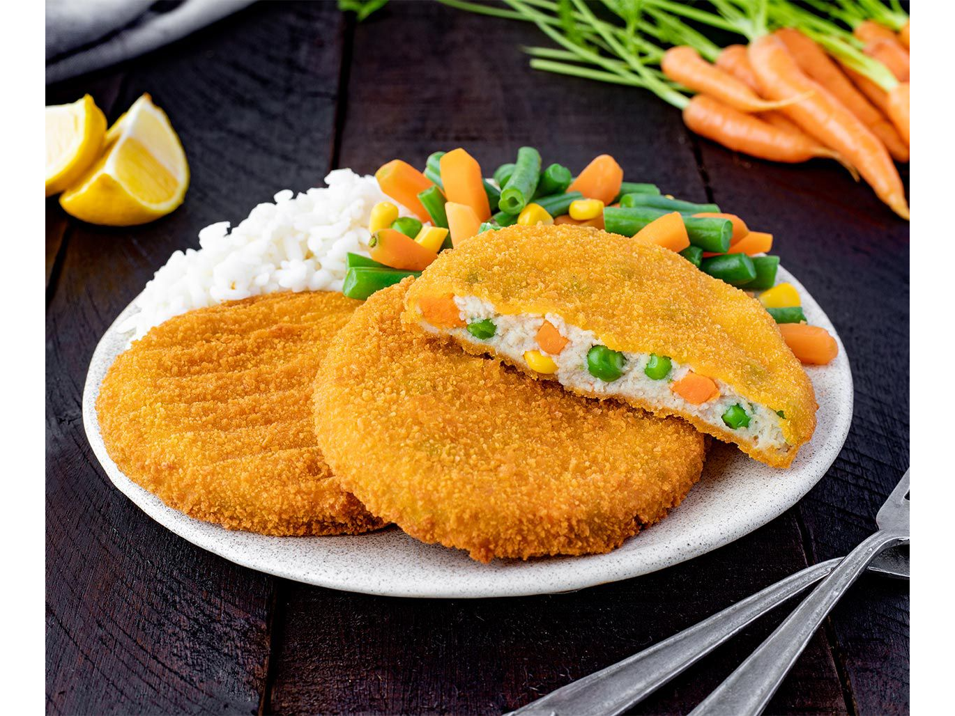 Medallón de merluza primavera