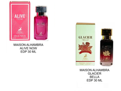 COMBO MAISON ALAMBRA ALIVE NOW EDP 30 ML + MAISON ALHAMBRA GLACIER BELLA EDP 30 ML