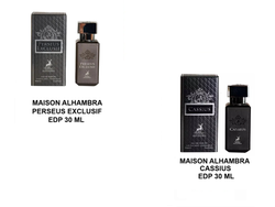 COMBO MAISON ALHAMBRA CASSIUS EDP 30 ML + MAISON ALHAMBRA PERSEUS EXCLUSIF EDP 30 ML