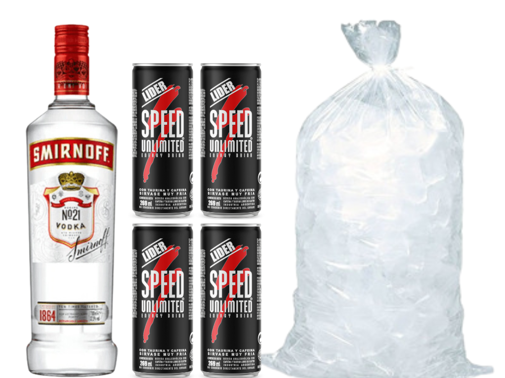 SMIRNOFF + 4 SPEED + HIELO