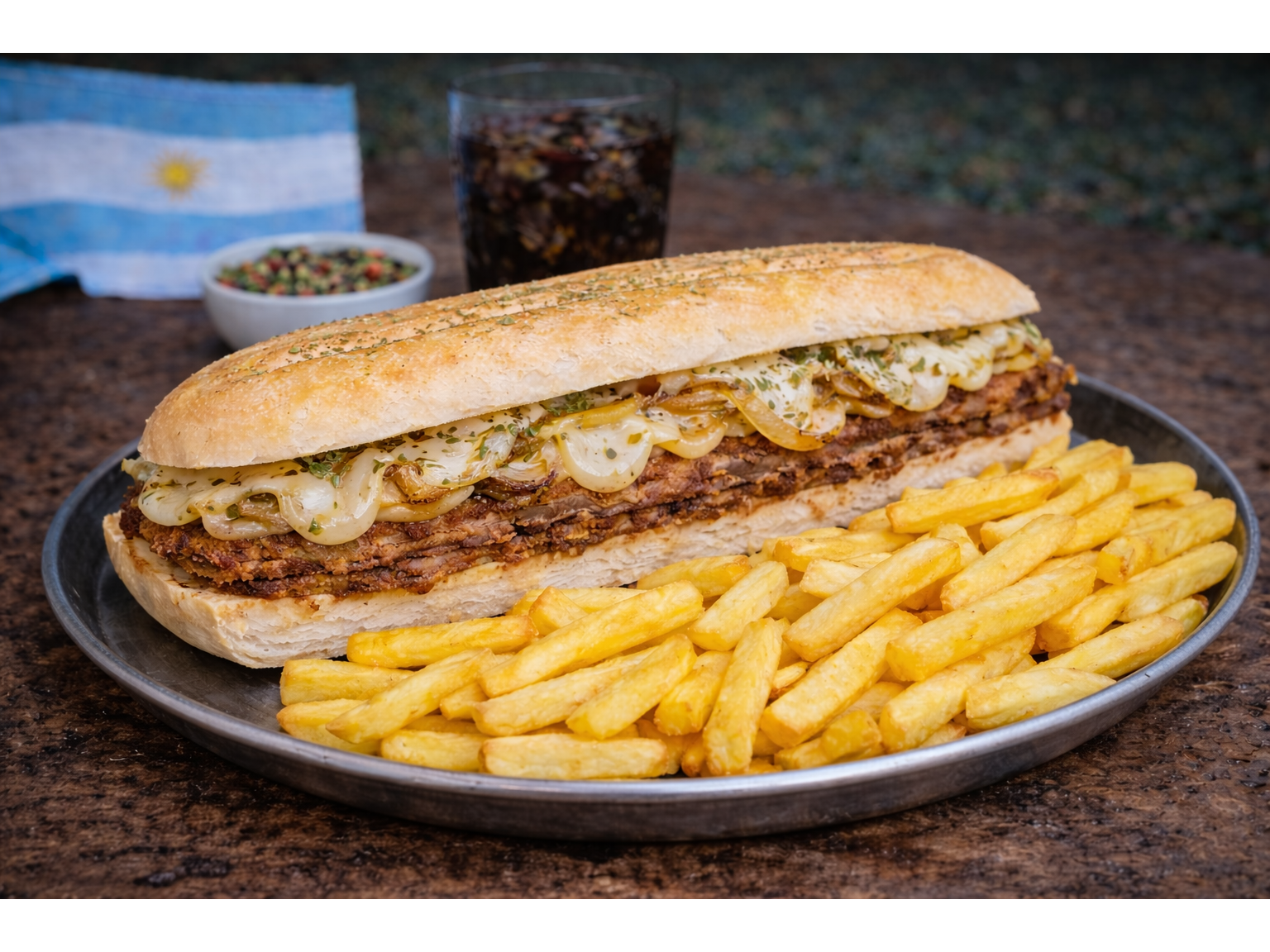 Milanesa de Ternera a la Fugazzeta