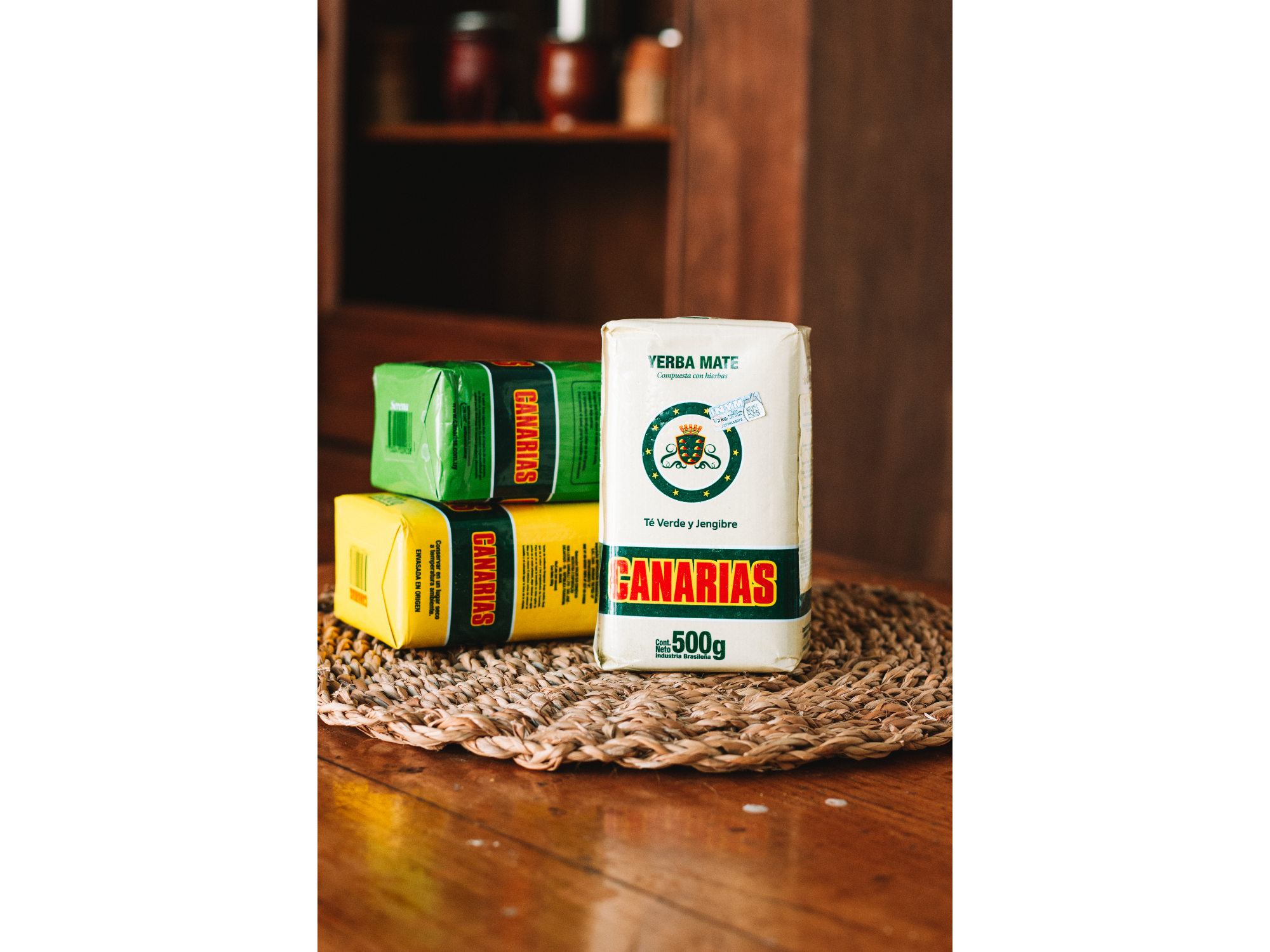 Yerba canarias te verde y jengibre 500 gr