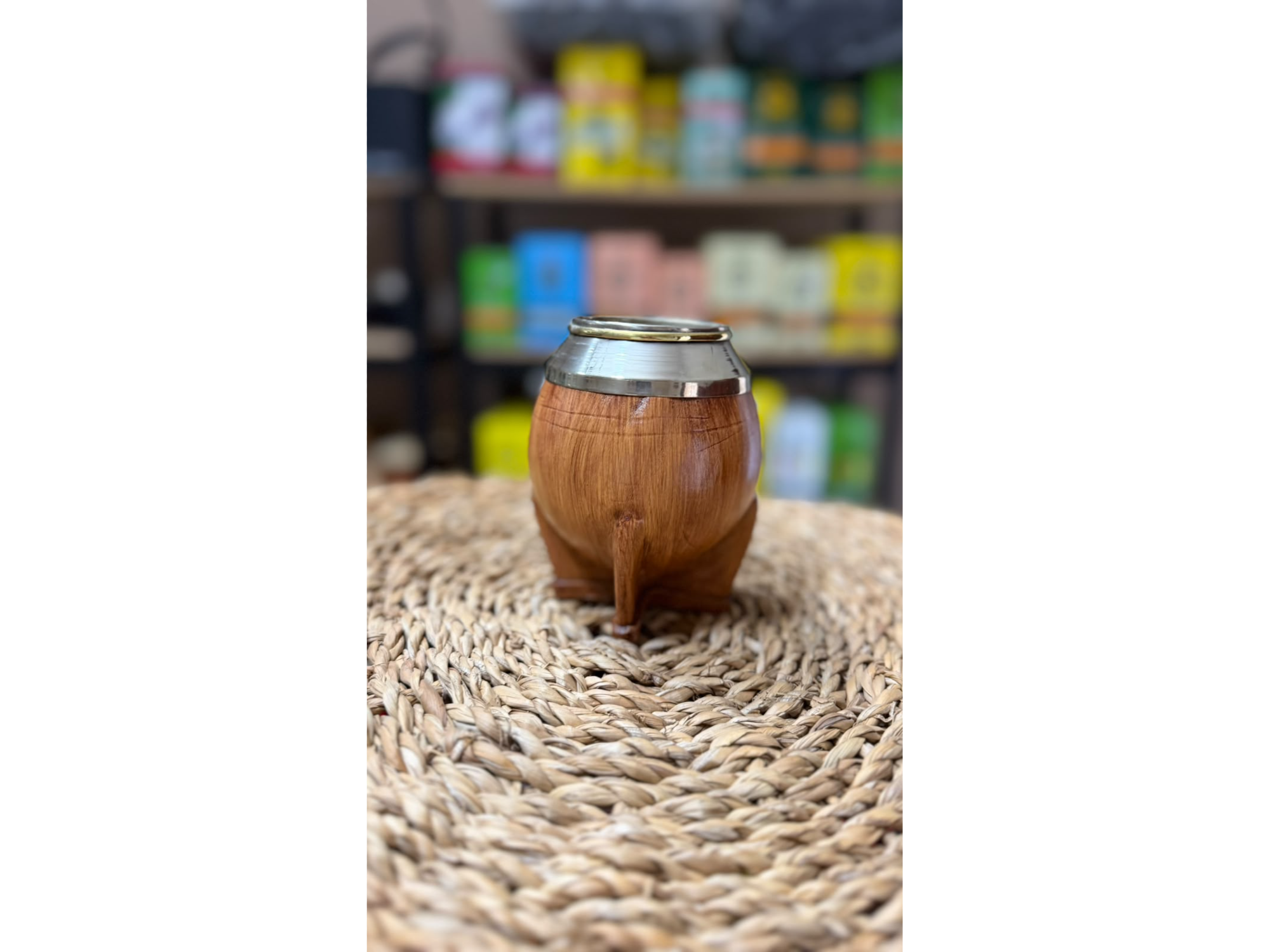 Mate torpedo avejentado joyero virola lisa