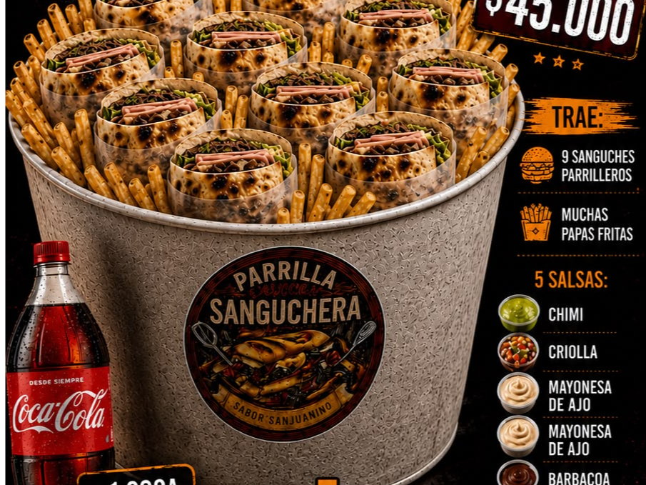 MEGA BALDE PACHATERO  + COCA DE 1.5LT