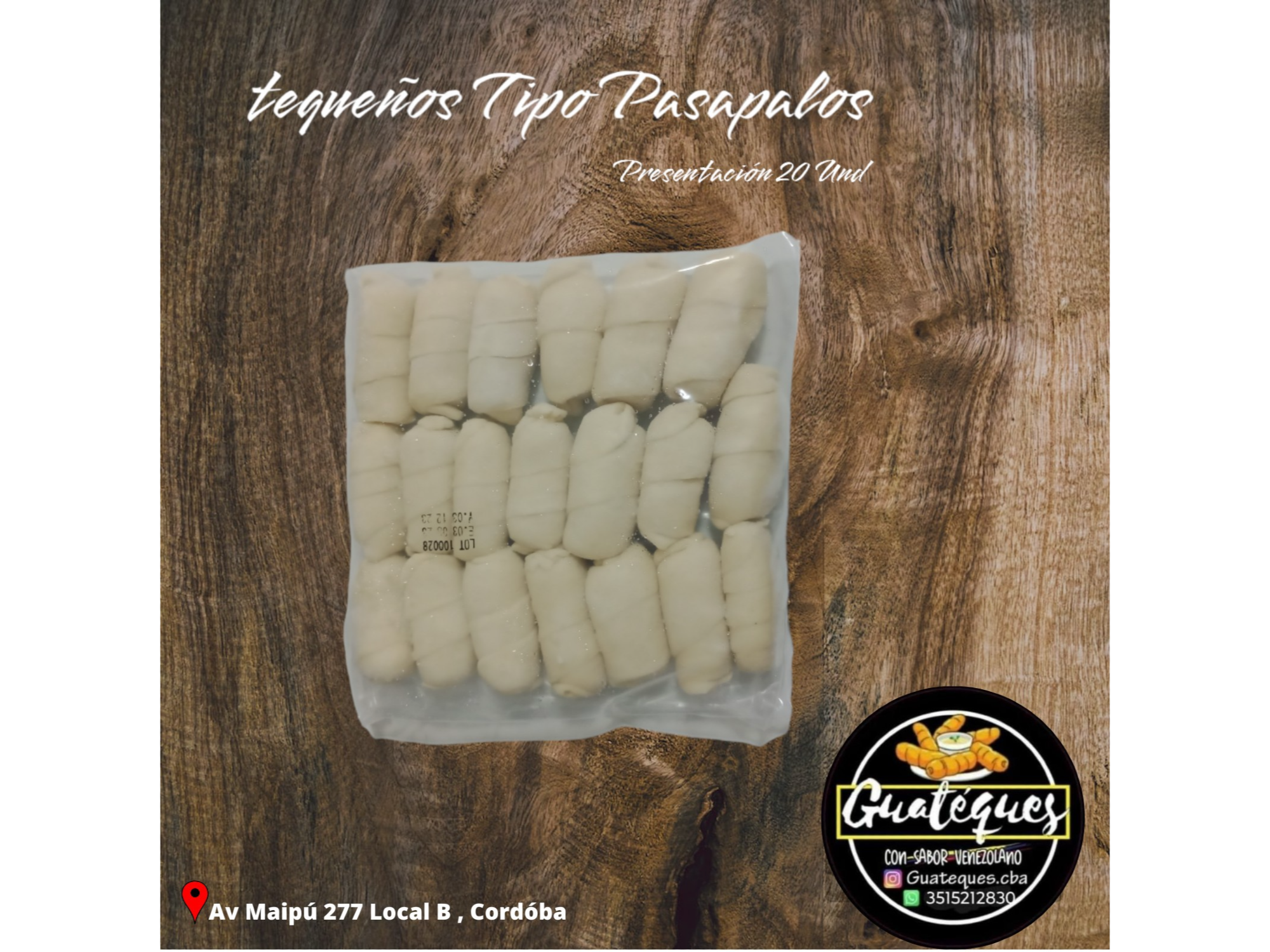 3 Paq Tequeños Tipo Pasapalos x 20 Und (Sin Marca)