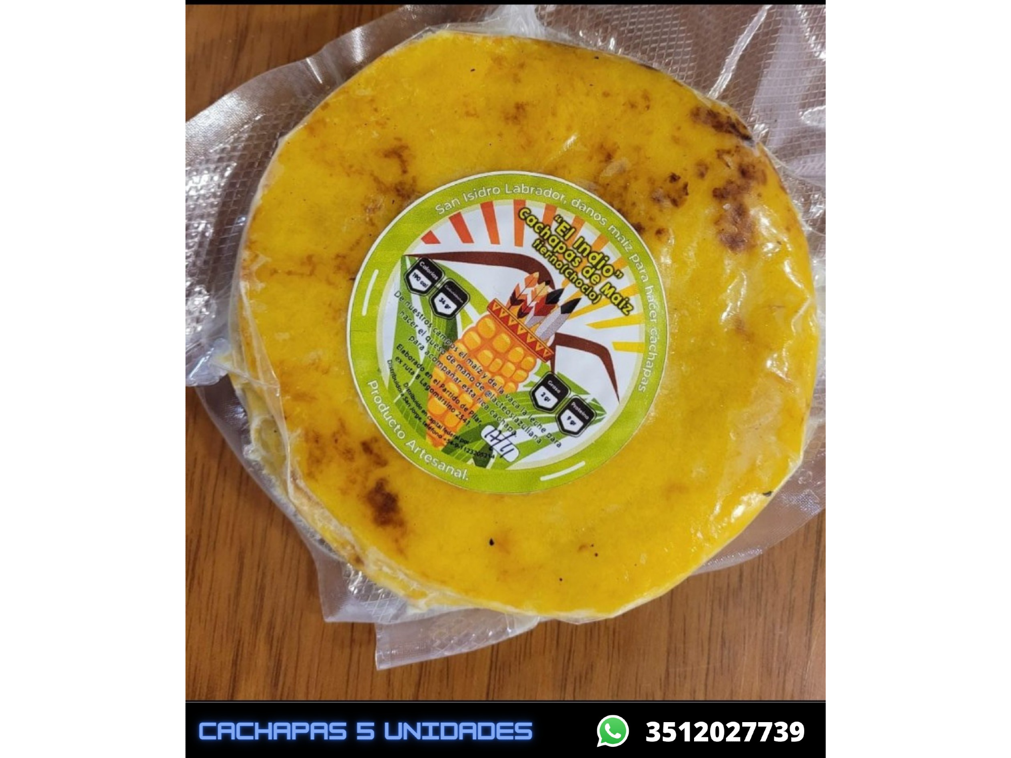 Cachapas El Indio 5 Und Congeladas