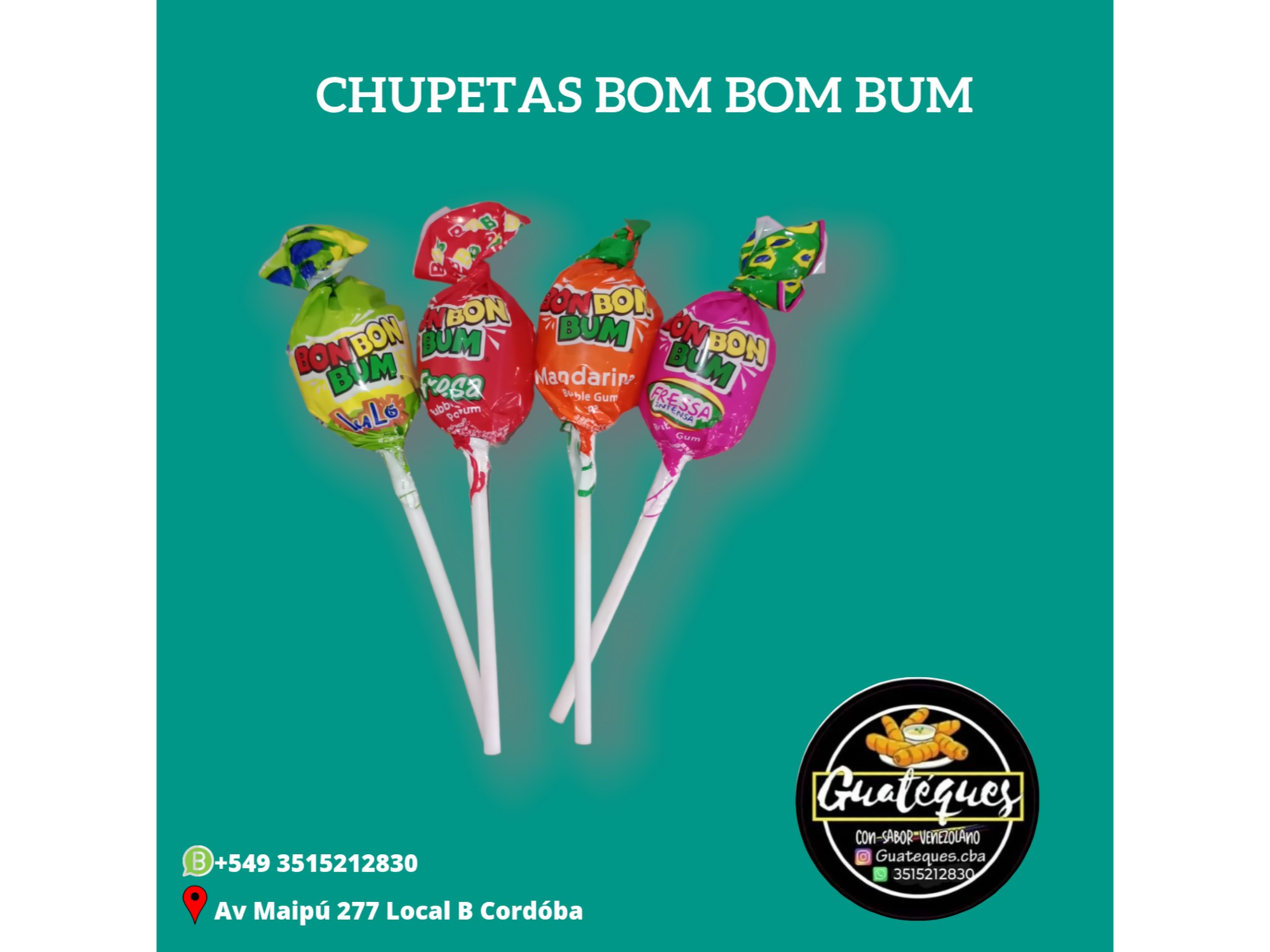 Chupetas Bombón Bum Unidad