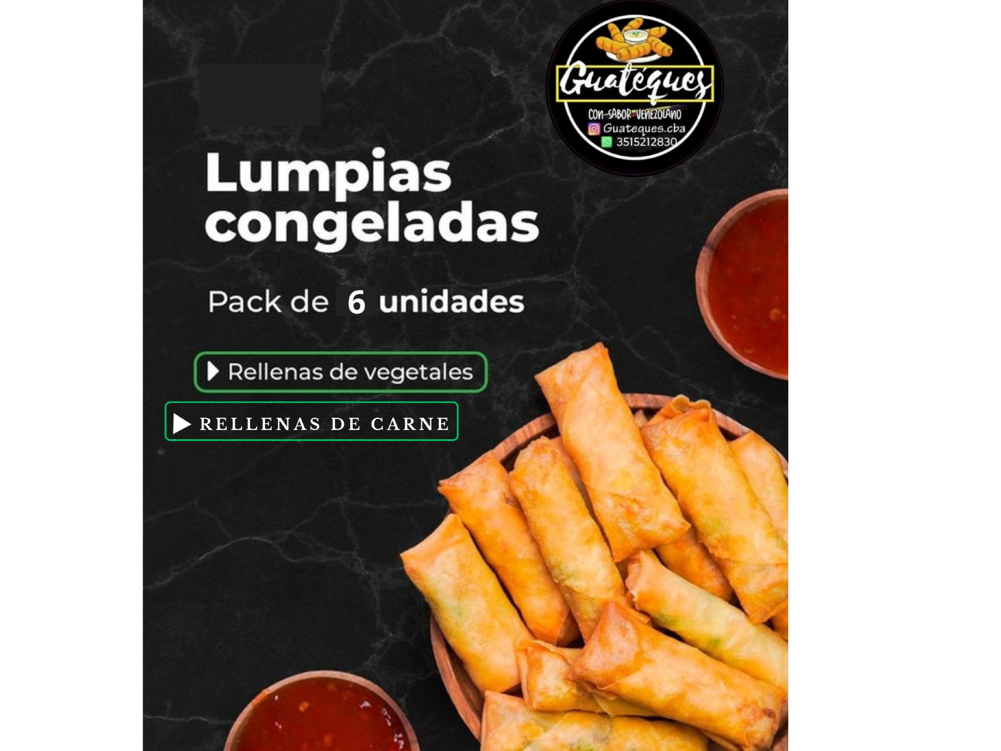 Lumpias de Carnes x 6 Und