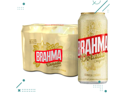 Cerveza Brahma Lata Dorada