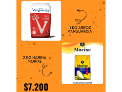 2 Kg Harina Morixe + 1 Kg de Arroz Vanguardia