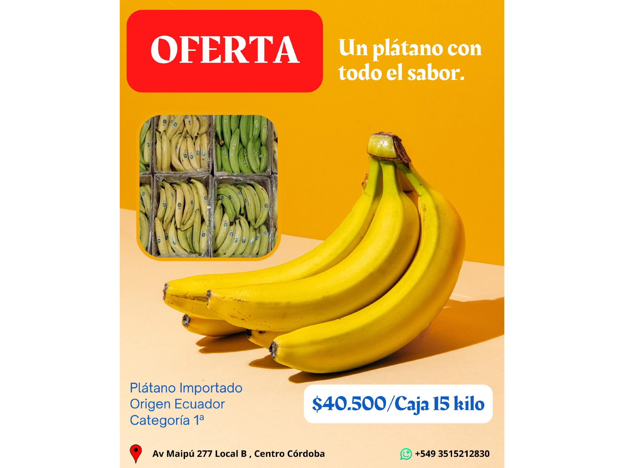 Caja Platanos Amarillos