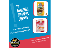 2 Harina Pronto + 1 Leche Manfrey 800 gr