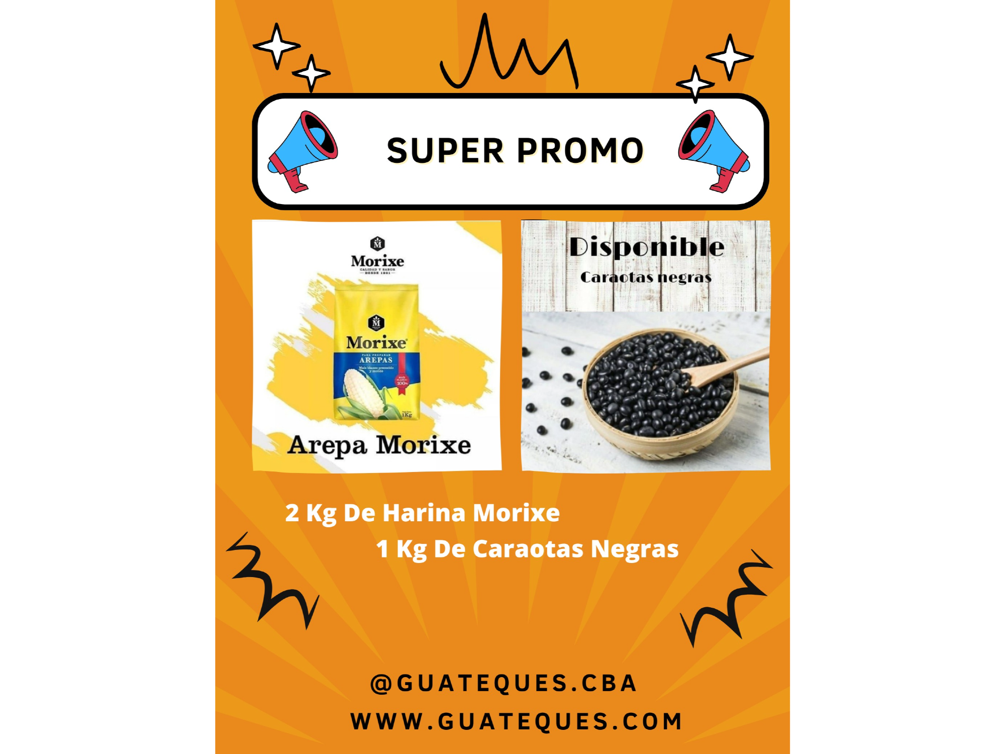 2 kg Harina Morixe + 1 kg de Caraotas Negras