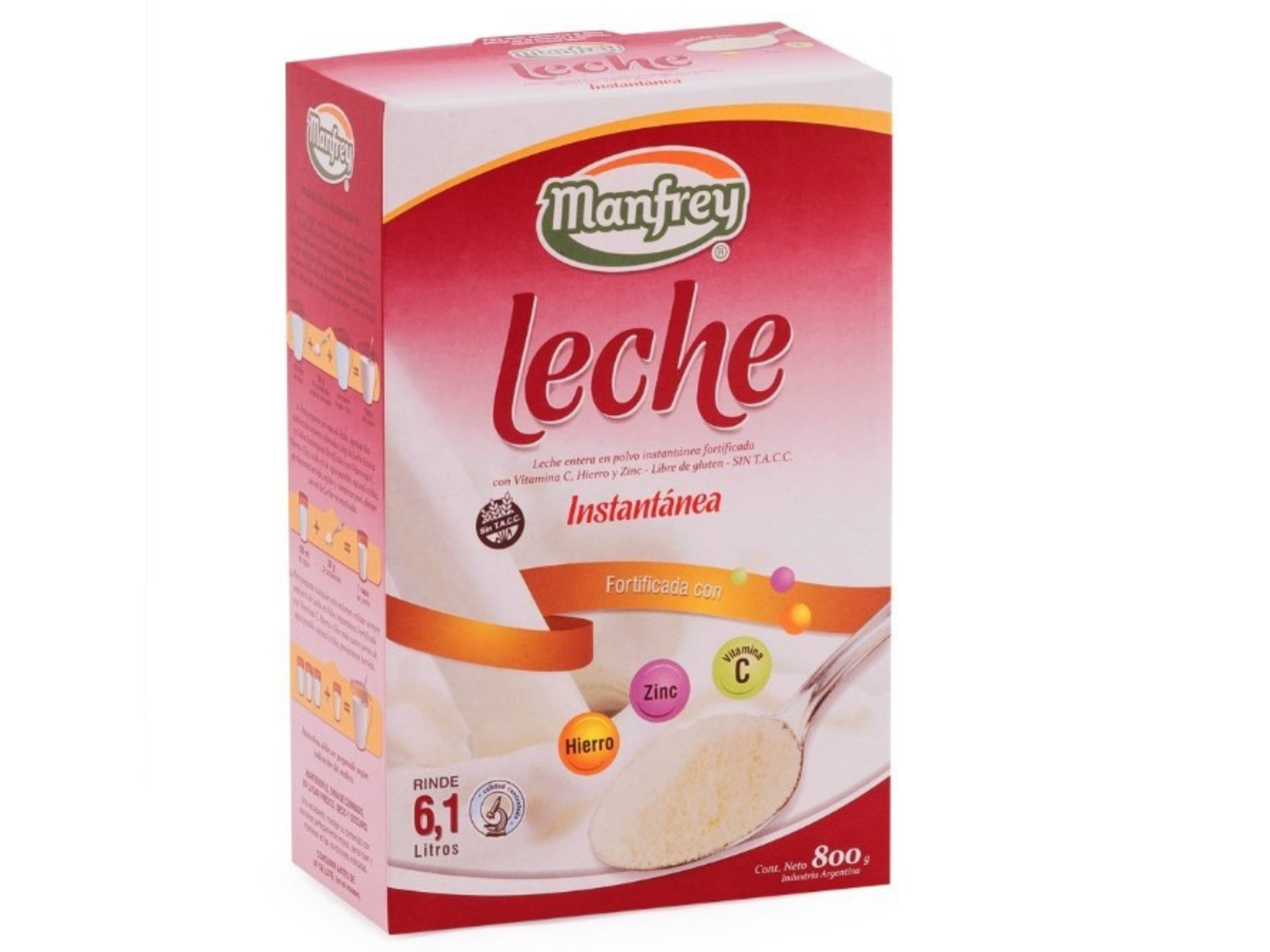 3 Und Leche En Polvo Manfrey 800 Gr