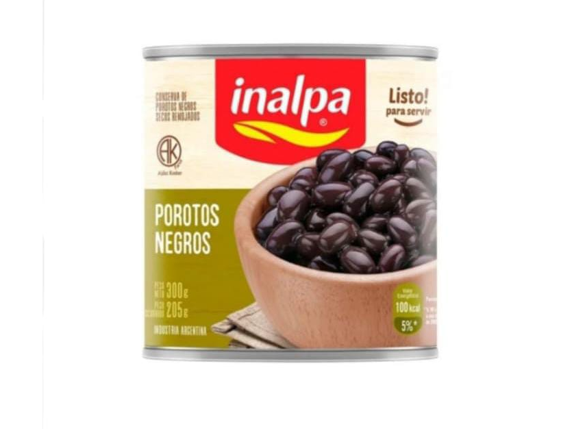 Porotos Negro En Lata 300 Gr