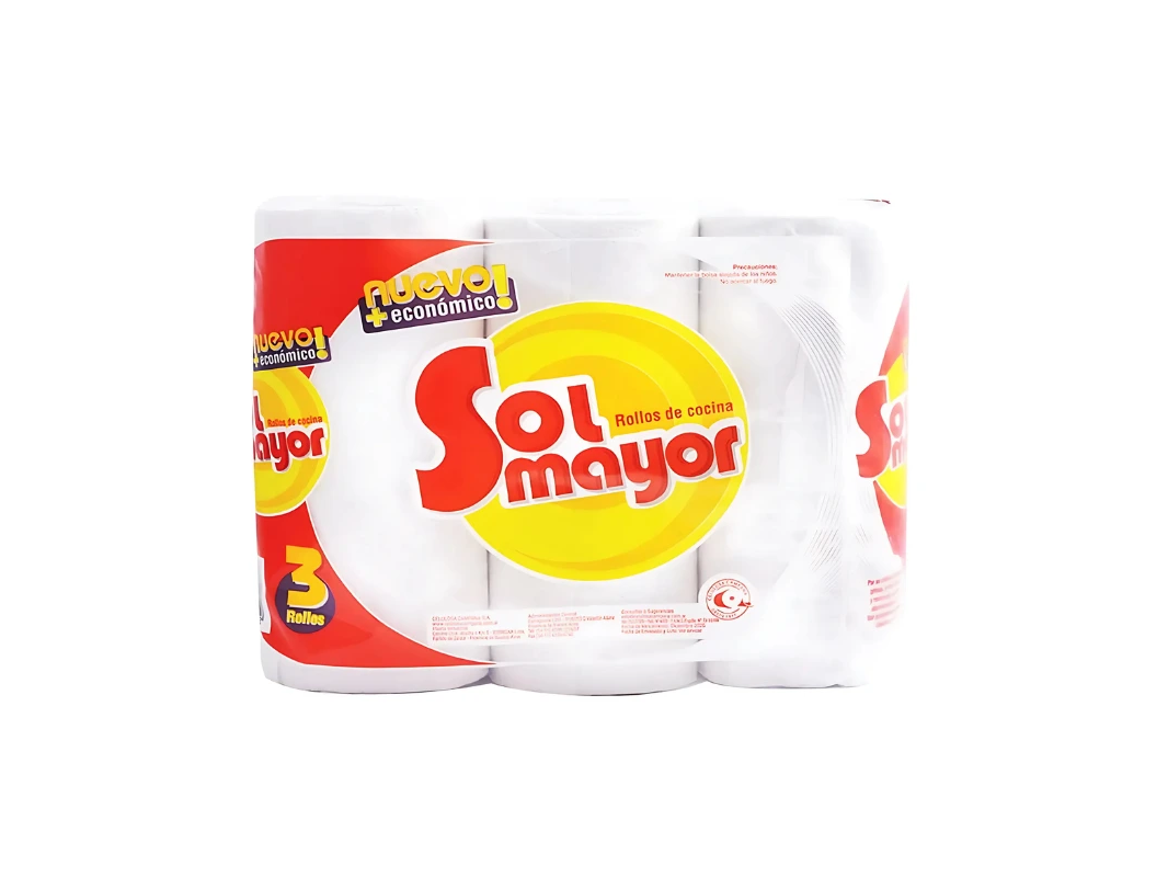 Papel Cocina Sol Mayor x 3 Und