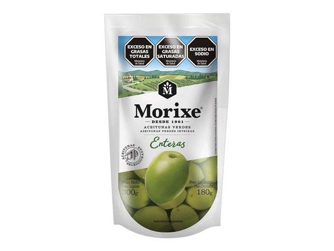 Aceitunas Enteras Verdes Morixe 300 Gr