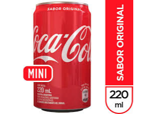 2 Und Mini Latas Coca 220 Ml